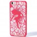 iPhone SE 5 5s - Carved Flower Fairy Pattern Matte PC Hard Protective Cover Case - Pink